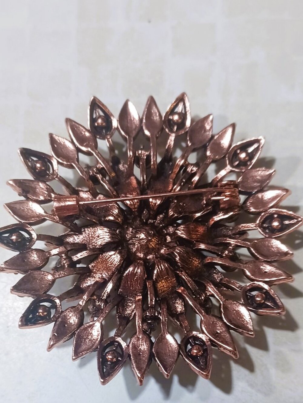 Gorgeous Multi Colored Rhinestone Brooch - Picture 2 of 4